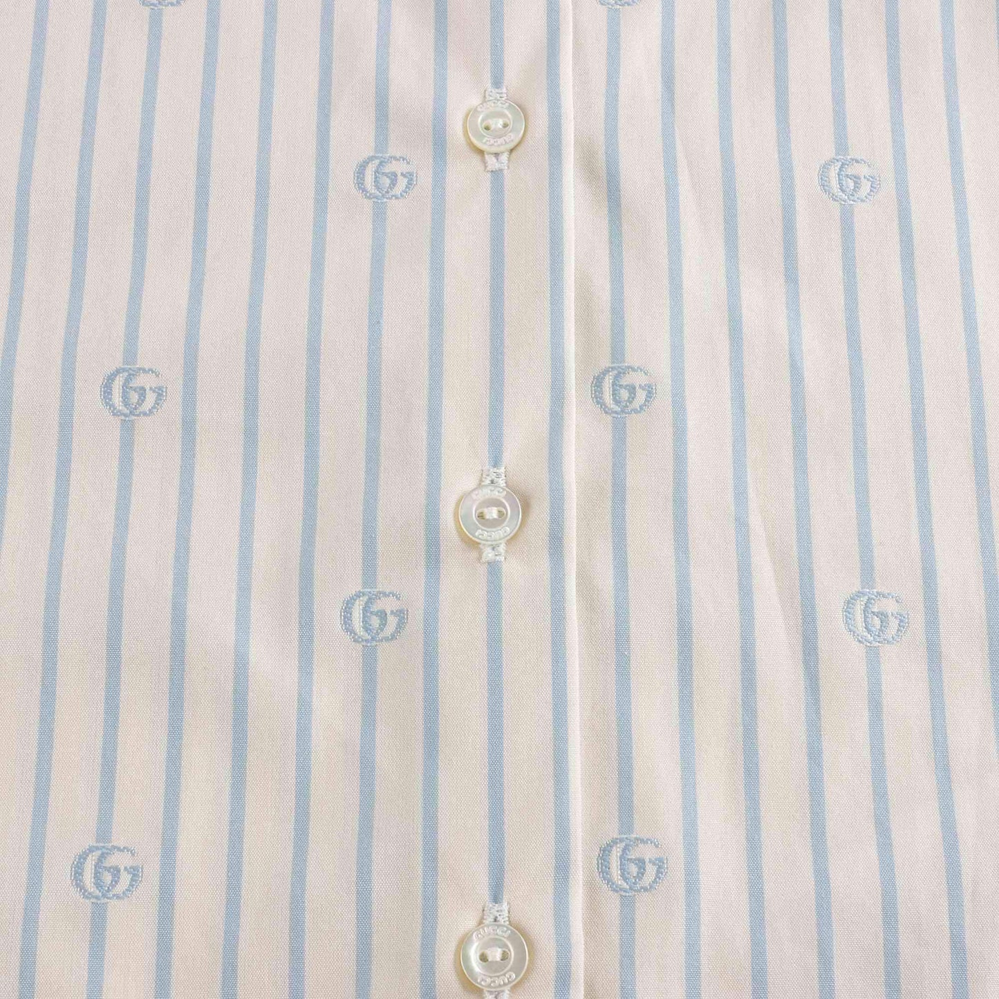 女婴白色条纹Logo棉衬衫