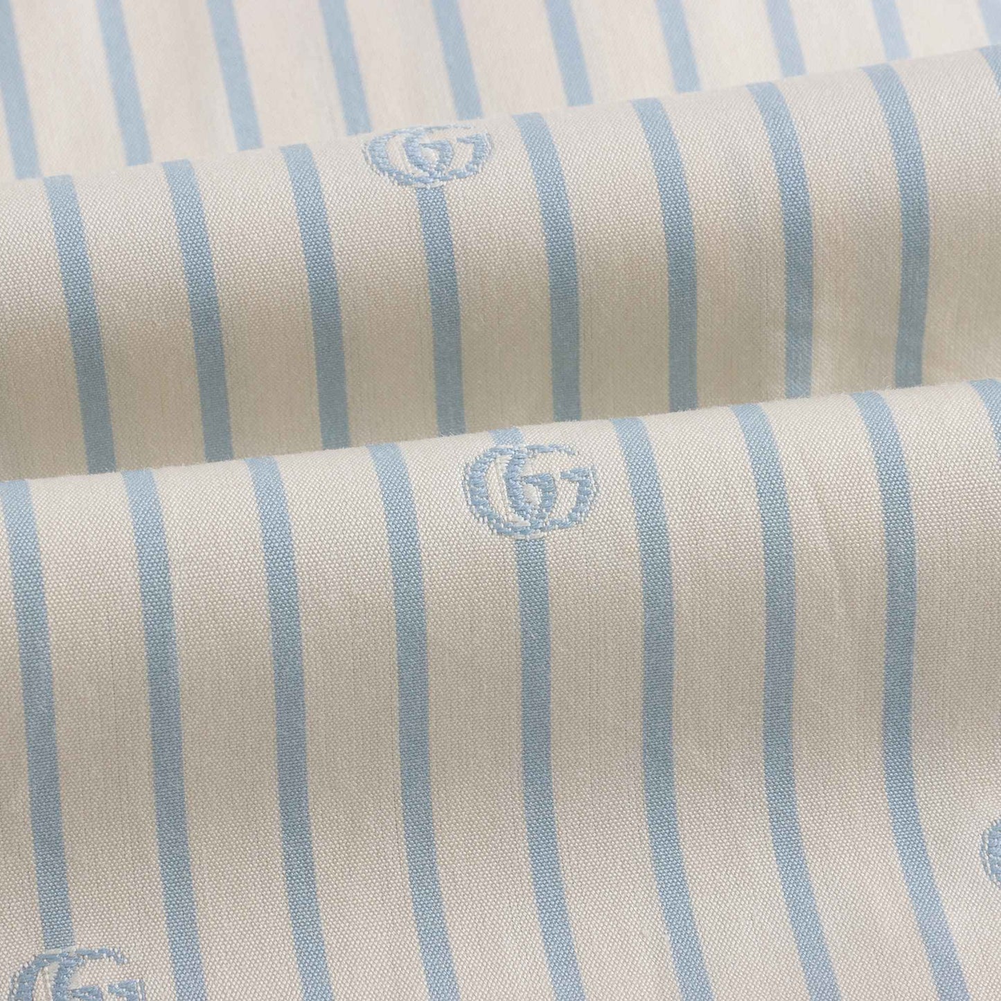 女婴白色条纹Logo棉衬衫