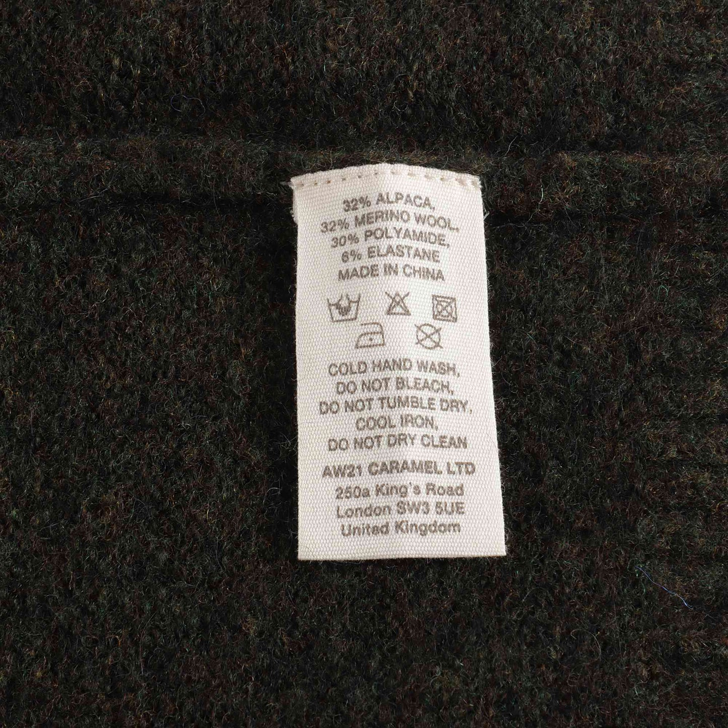 儿童深绿色条纹毛衣