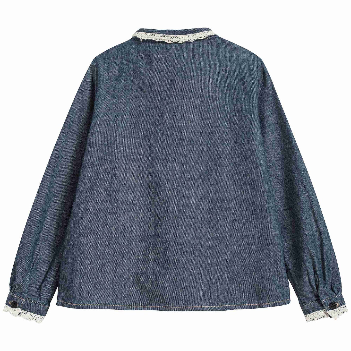 女童牛仔蓝衬衫