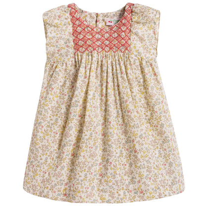 女小童刺绣碎花连衣裙
