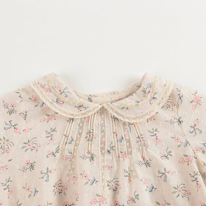 女小童碎花衬衫