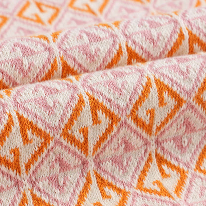 女童粉色GG针织T恤