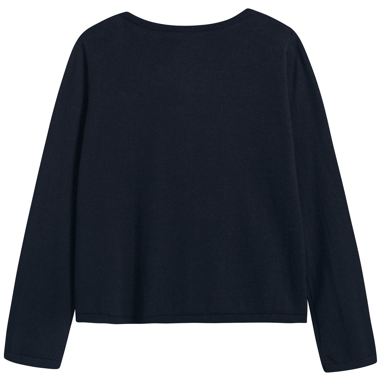Girls Navy Cherry Logo Cardigan