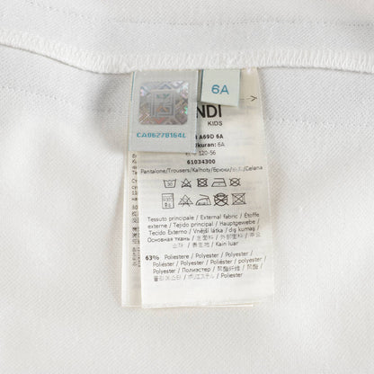 Boys White Logo Trousers