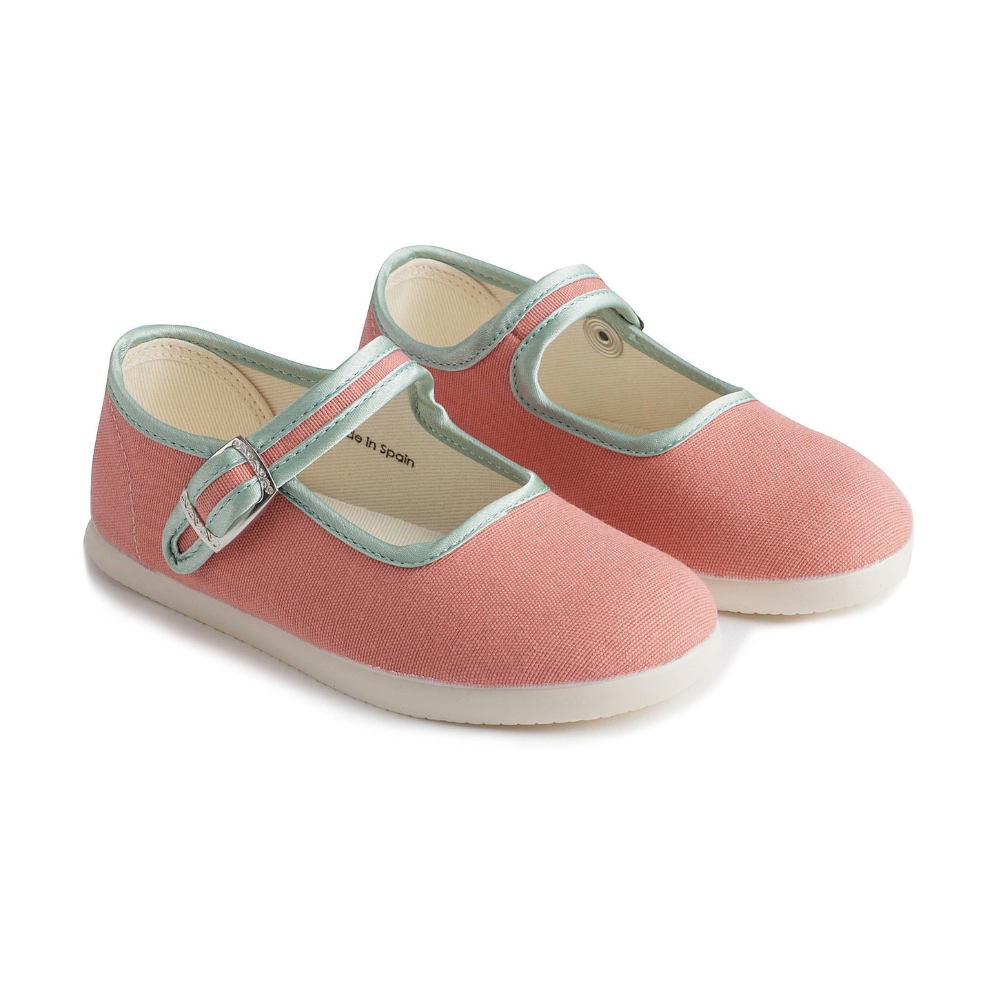 女童玫瑰粉搭扣棉鞋