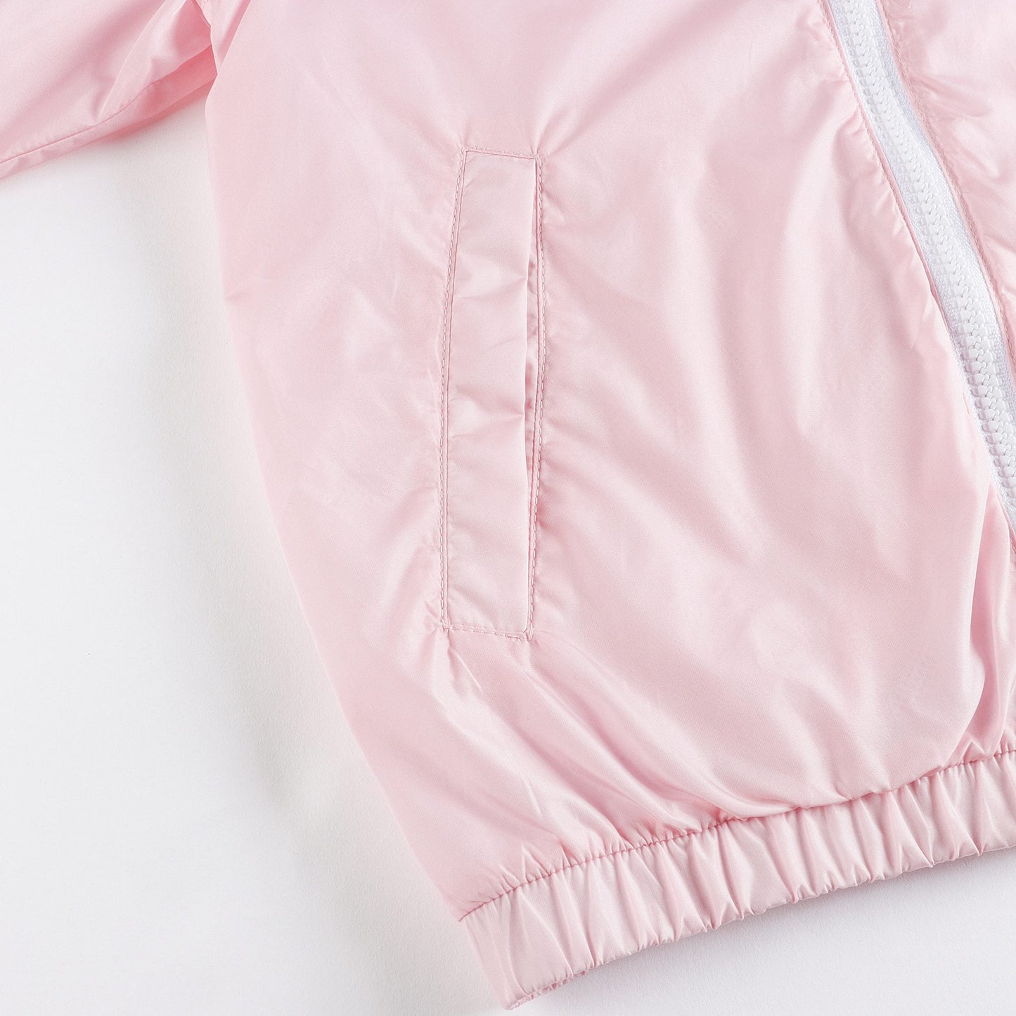 儿童粉色连帽夹克