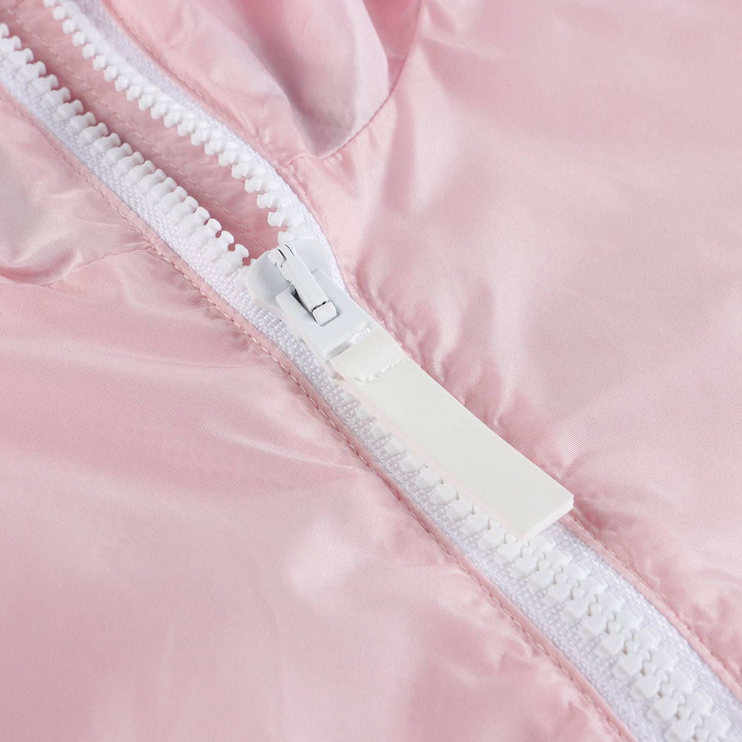 儿童粉色连帽夹克