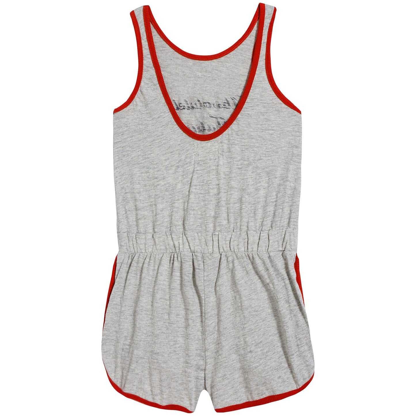 女童灰色Logo棉连体短裤