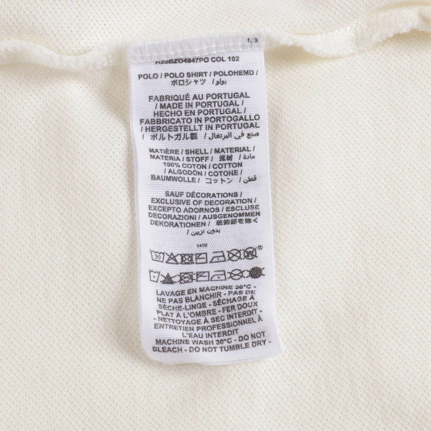 Boys Off White Cotton Poloshirt