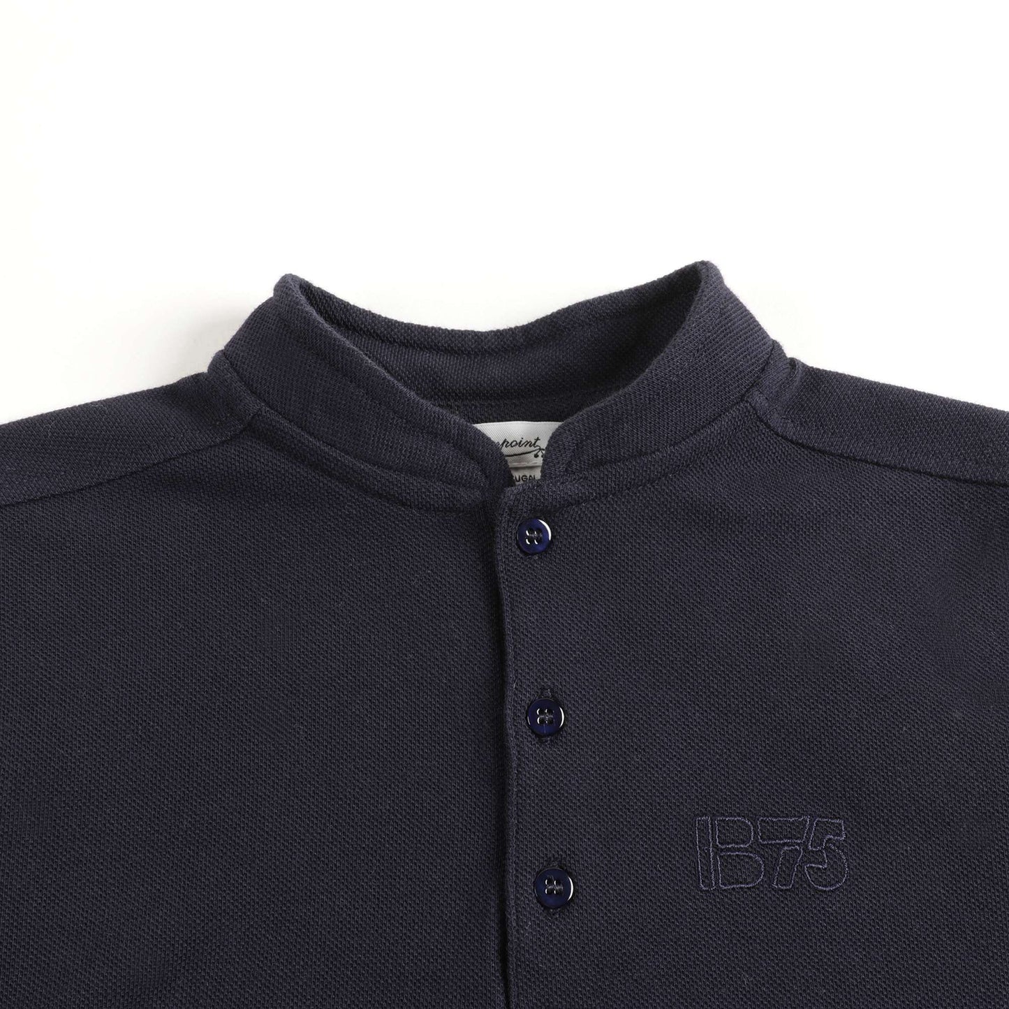 Boys Navy Cotton Poloshirt