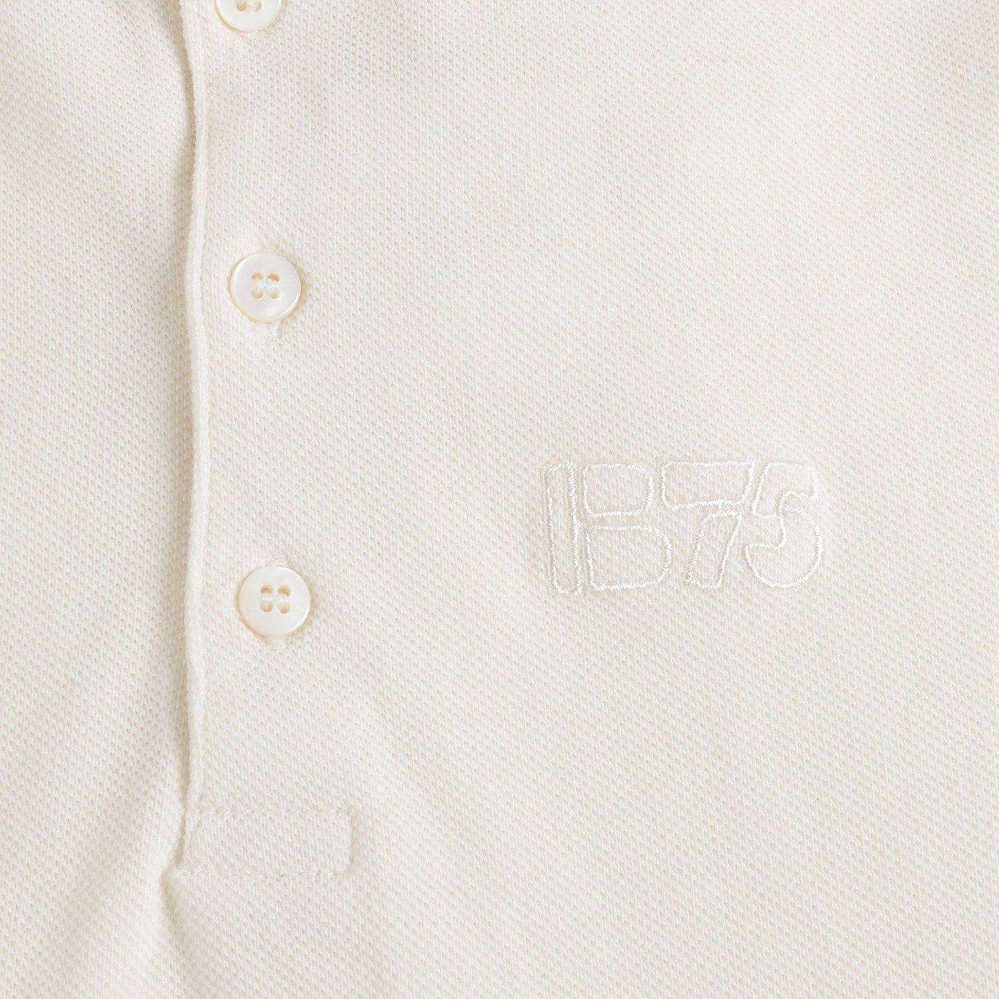 Boys Off White Cotton Poloshirt