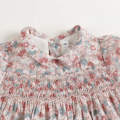 Baby Girls Faded Pink Cotton Dress