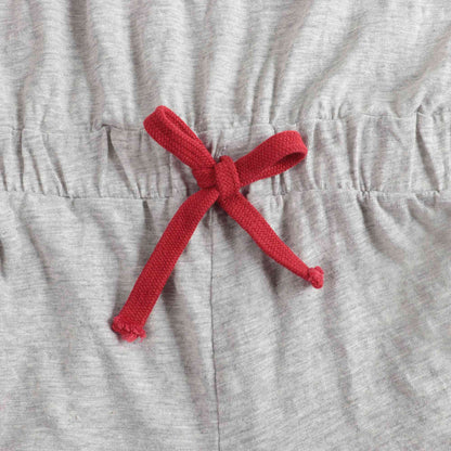 女童灰色Logo棉连体短裤