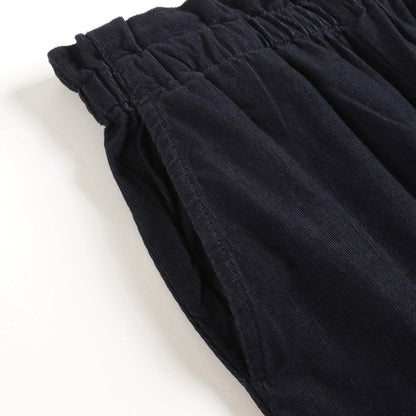Girls Navy Cotton Pants