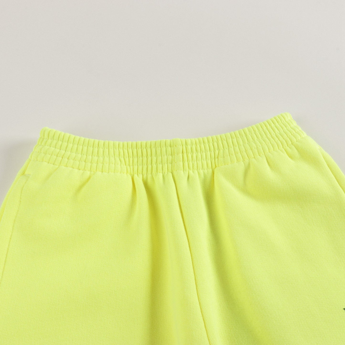 儿童荧光黄色棉长裤