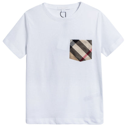 Boys White Cotton T-Shirts