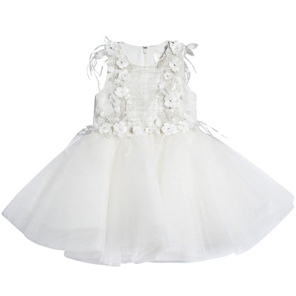 Girls  White  "The Royal Beauty"  Dress