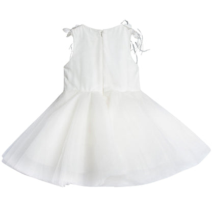 Girls  White  "The Royal Beauty"  Dress