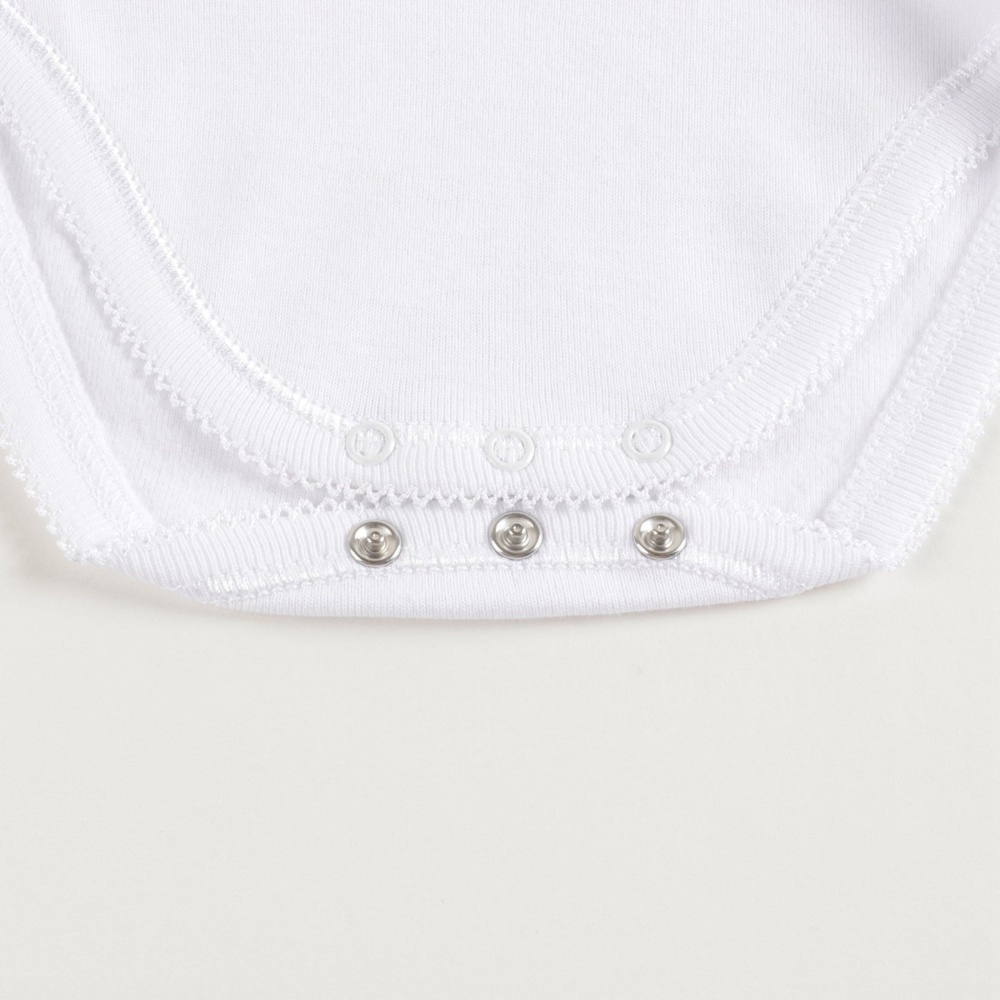 Baby Boys & Girls White Cotton Babysuit