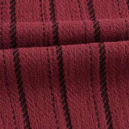 女童砖红色条纹棉长裤