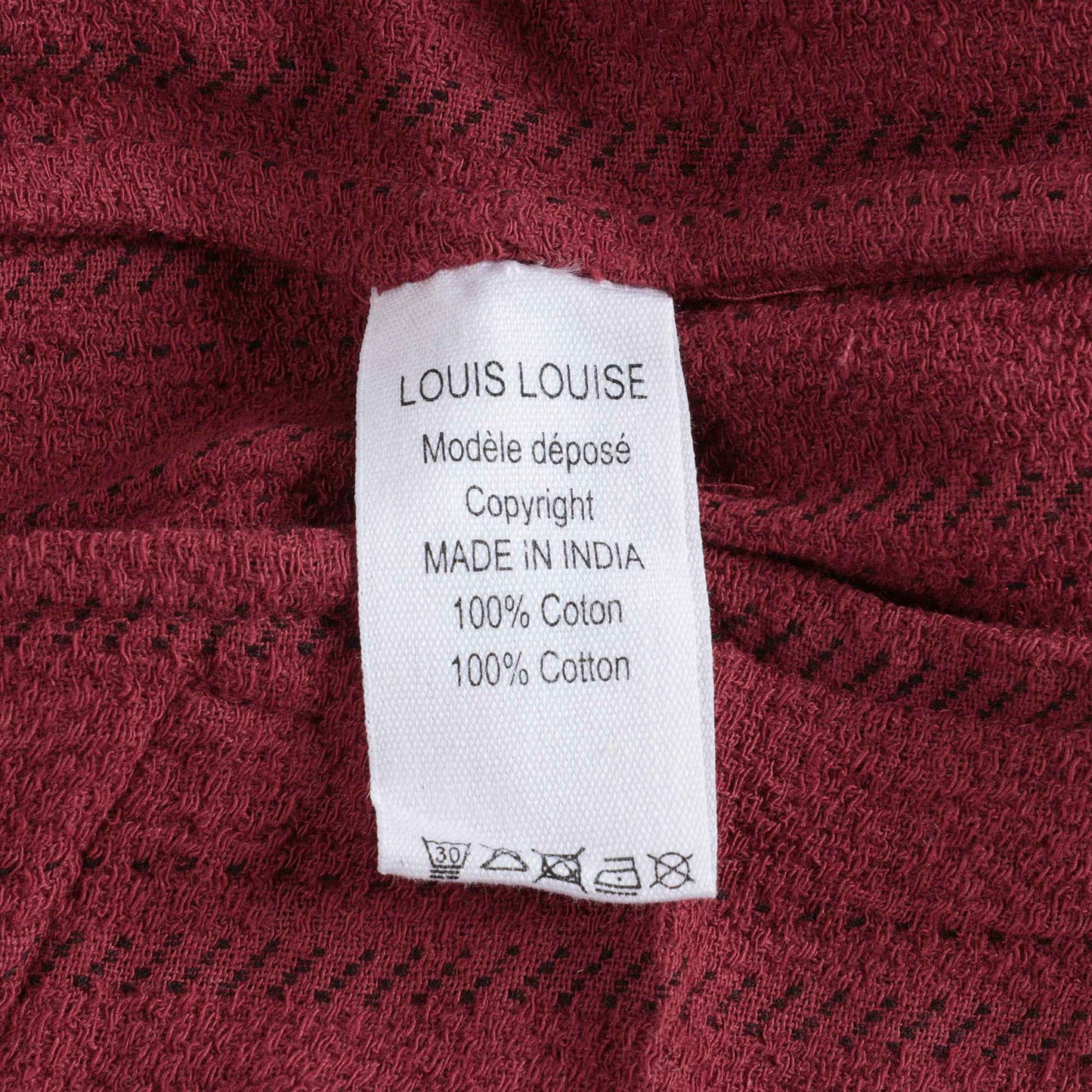 女童砖红色条纹棉长裤