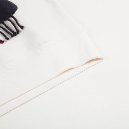 Boys  White  鈥淔laky clouds鈥?  Cotton   Sweatshirt