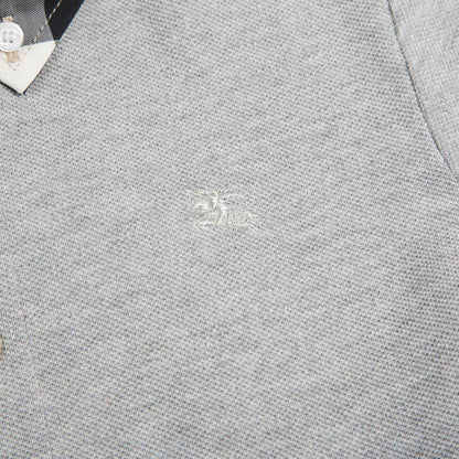 Boys Pale Gray Cotton Polo Shirts