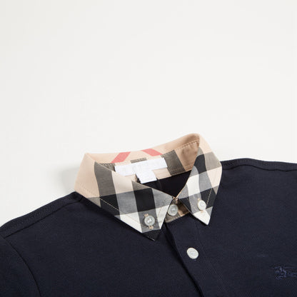 Boys True Navy Cotton Polo Shirts