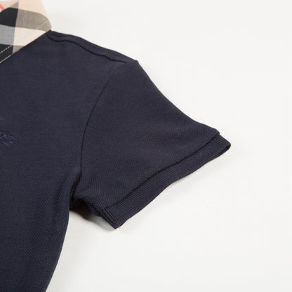 Boys True Navy Cotton Polo Shirts