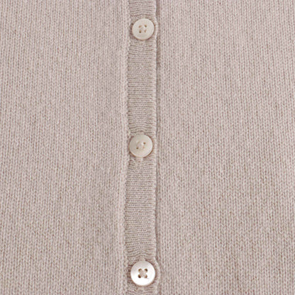 Girls Puce Grey Cashmere Cardigan