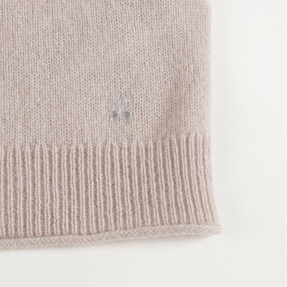 Girls Puce Grey Cashmere Cardigan