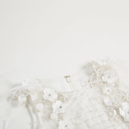 Girls  White  "The Royal Beauty"  Dress