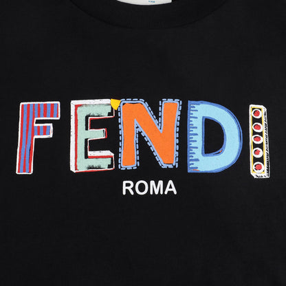 儿童黑色Logo棉T恤