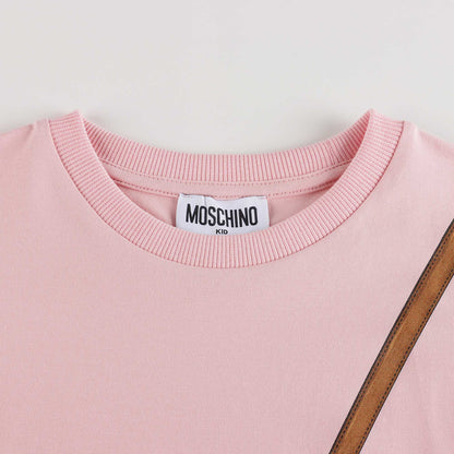 女童粉色印花棉T恤