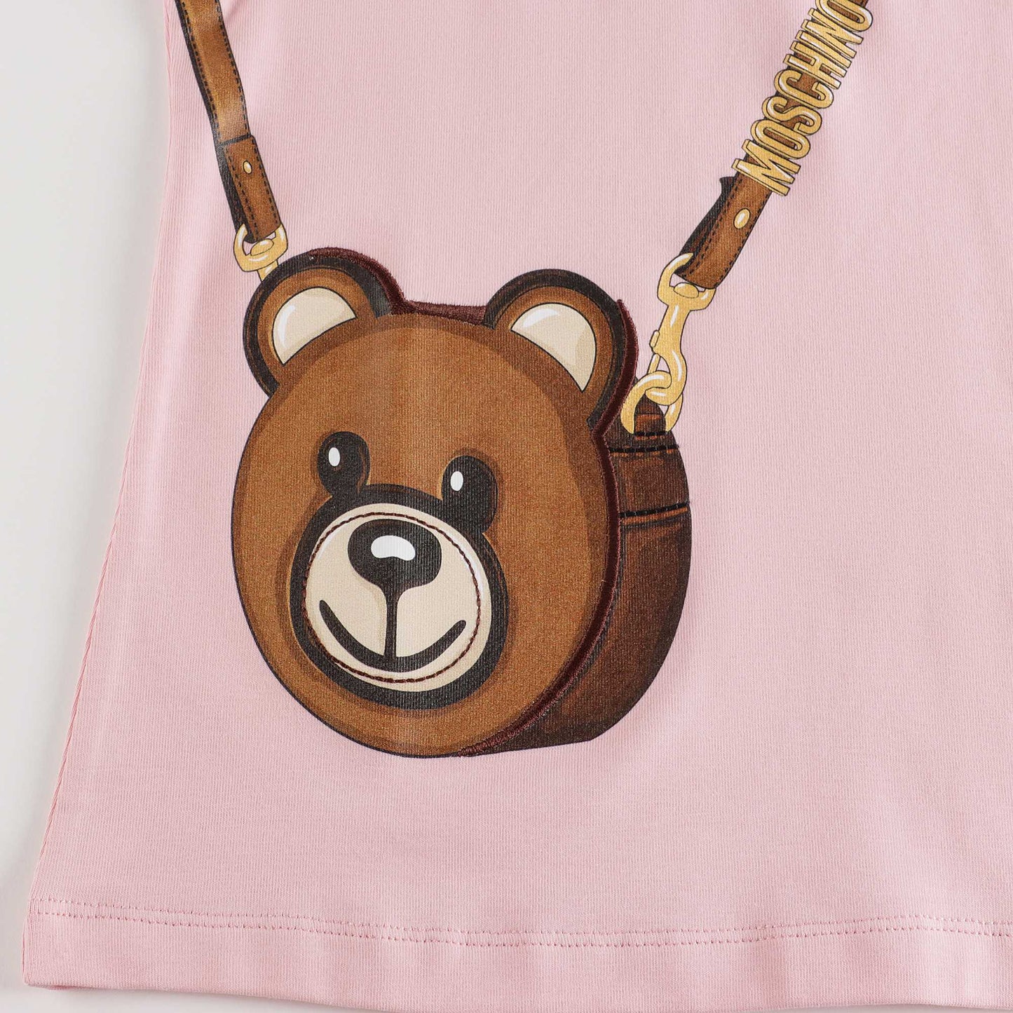 女童粉色印花棉T恤