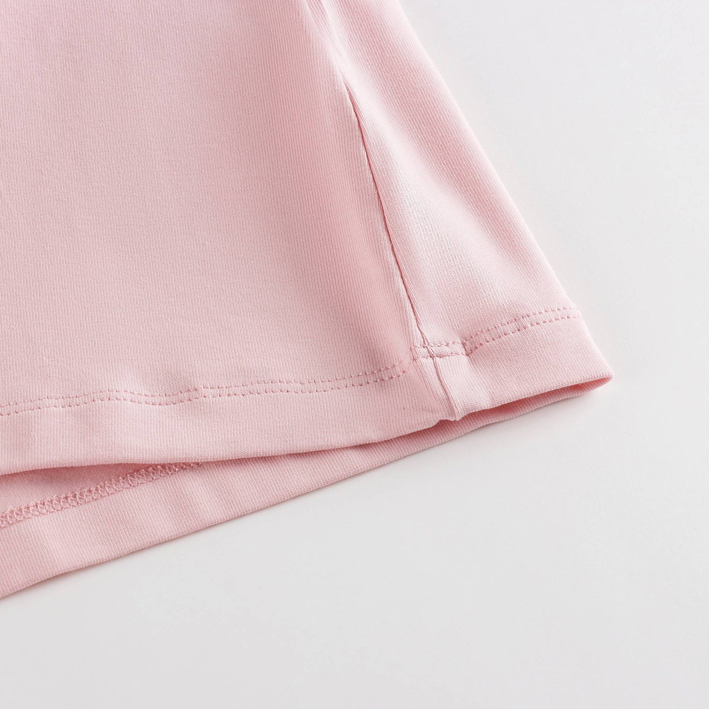 女童粉色印花棉T恤