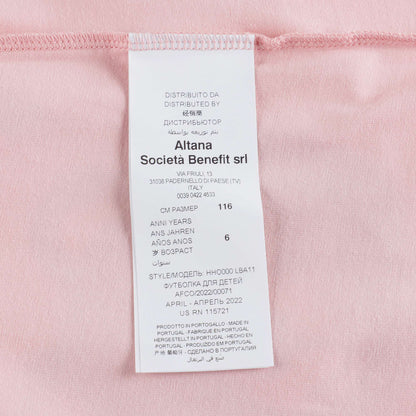女童粉色印花棉T恤