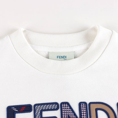 儿童白色Logo棉卫衣