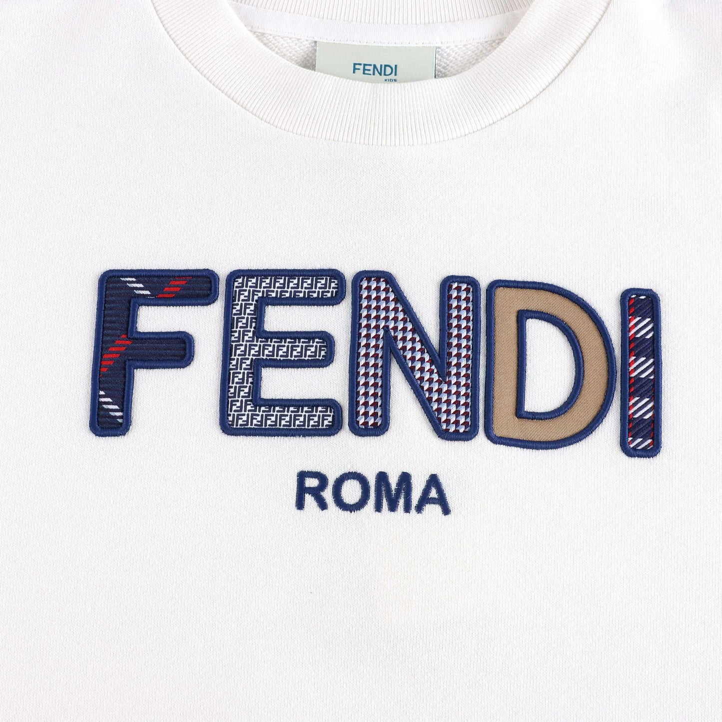 儿童白色Logo棉卫衣