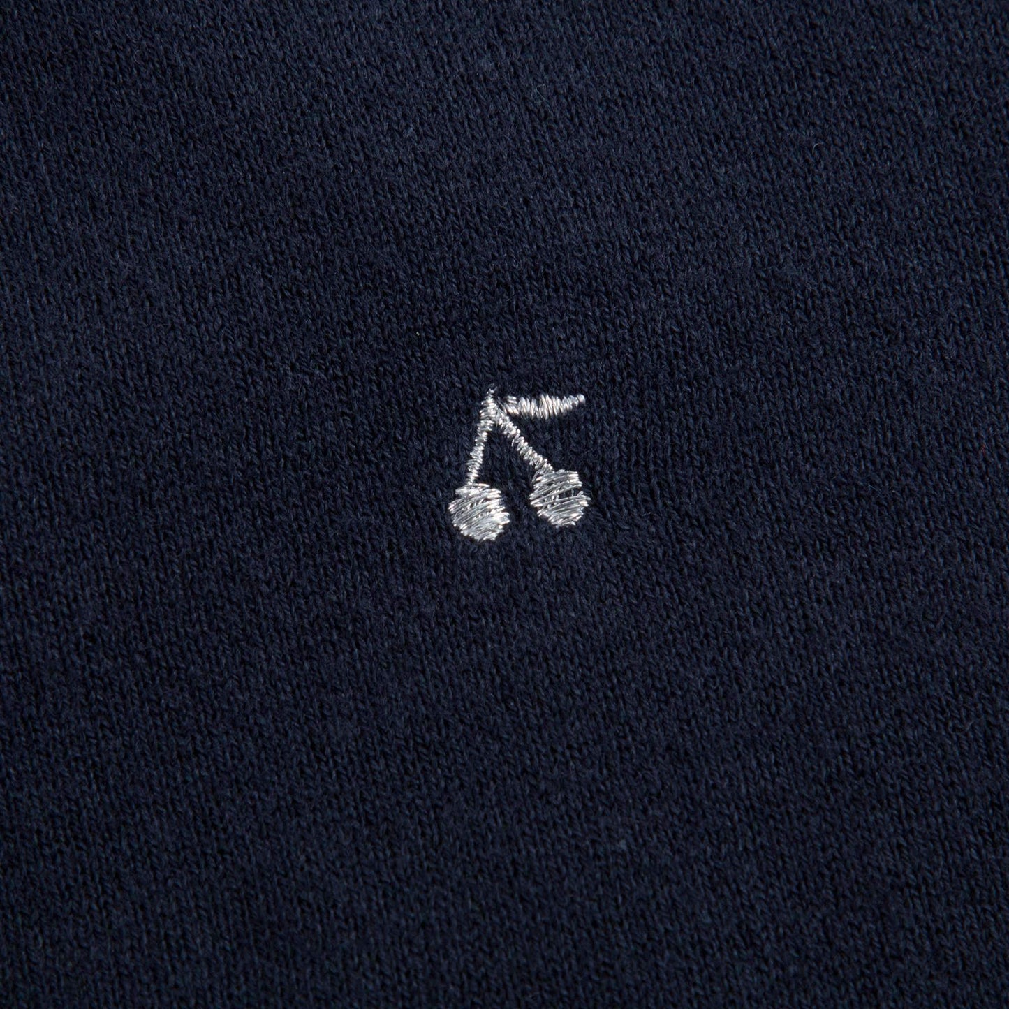 Girls Navy Cherry Logo Cardigan