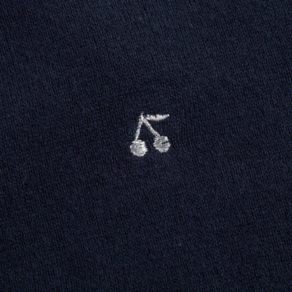 Girls Navy Cherry Logo Cardigan