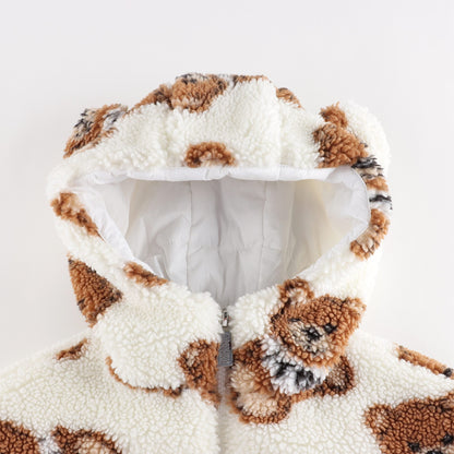 儿童象牙白棉夹克