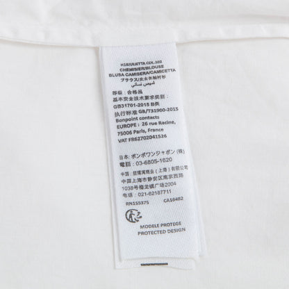 女童米白色花边衬衫