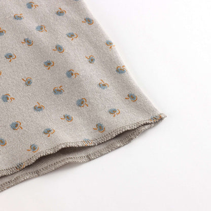 婴儿灰褐色印花棉套装