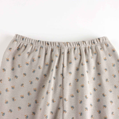 婴儿灰褐色印花棉套装