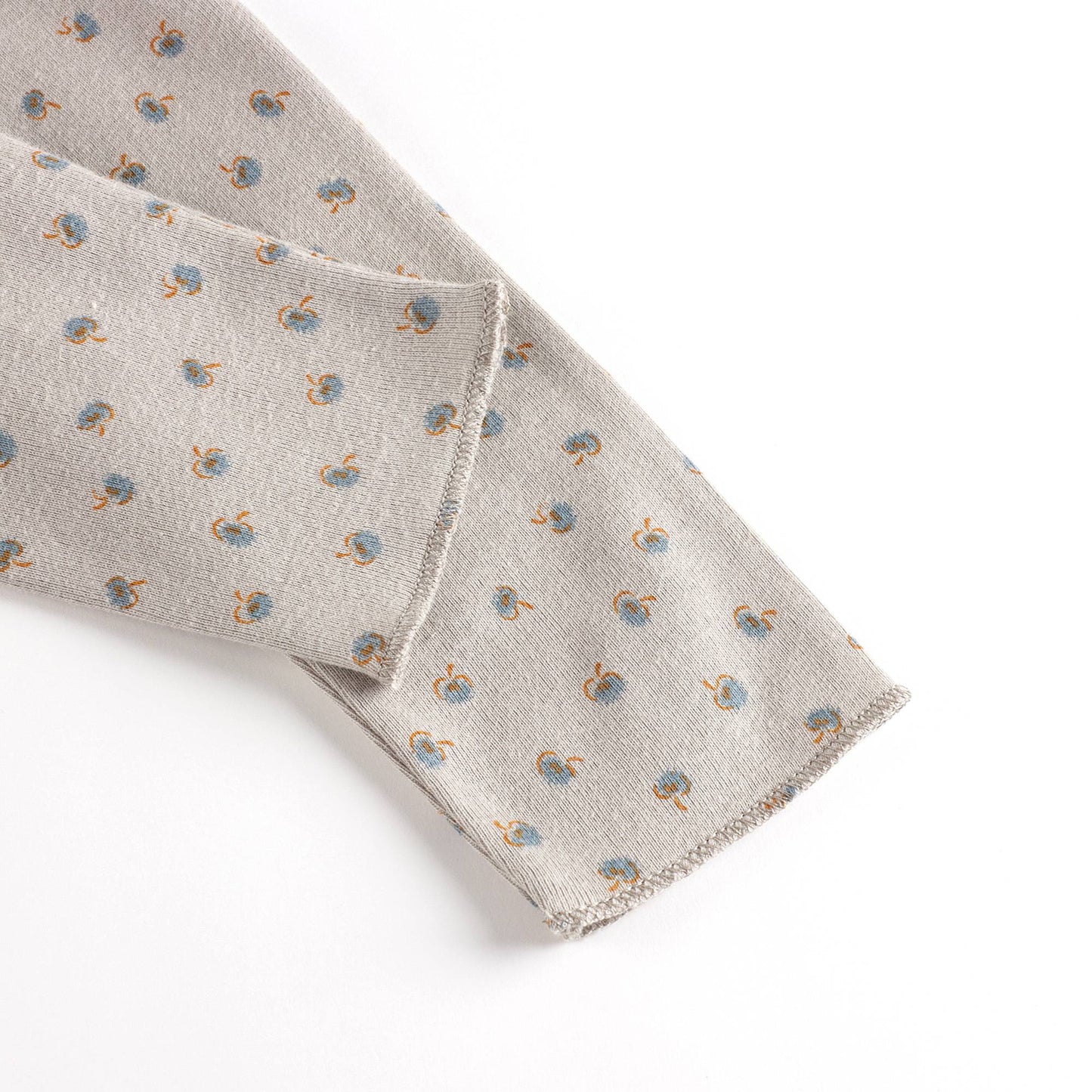 婴儿灰褐色印花棉套装