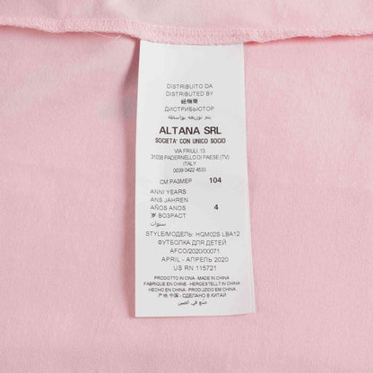Girls Pink Teddy T-Shirt