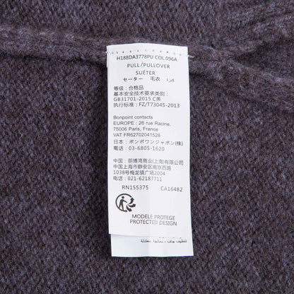 女童紫灰色针织毛衣