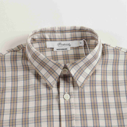 儿童棕色格子衬衫